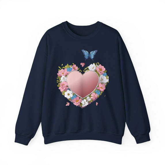 Floral Heart Sweatshirt, Floral Love Sweatshirt, Valentine's Day Sweatshirt, Heart Floral Sweatshirt