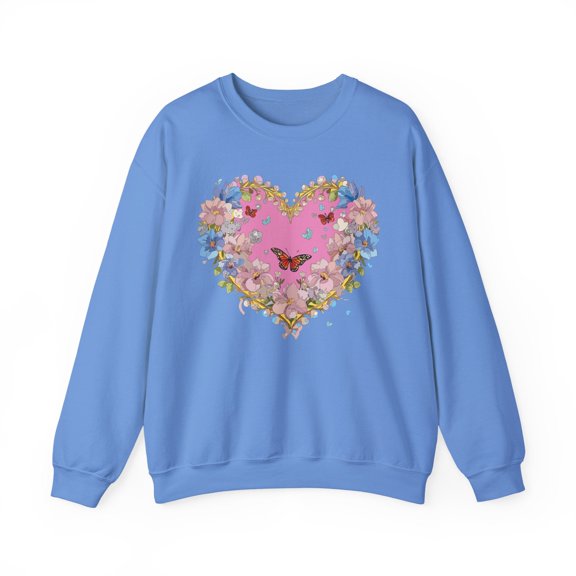 Floral Heart Sweatshirt, Floral Love Sweatshirt, Valentine's Day Sweatshirt, Heart Floral Sweatshirt