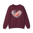 thumbnail image 1 of Floral Heart Sweatshirt, Floral Love Sweatshirt, Valentine's Day Sweatshirt, Heart Floral Sweatshirt, 1 of 55