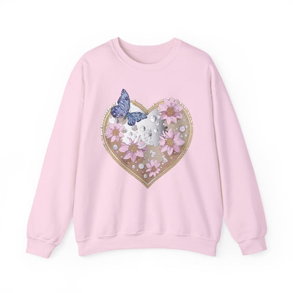 Floral Heart Sweatshirt, Floral Love Sweatshirt, Valentine's Day Sweatshirt, Heart Floral Sweatshirt