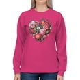 thumbnail image 1 of Floral Heart Wall Art Women's Sweatshirt, 1 of 3