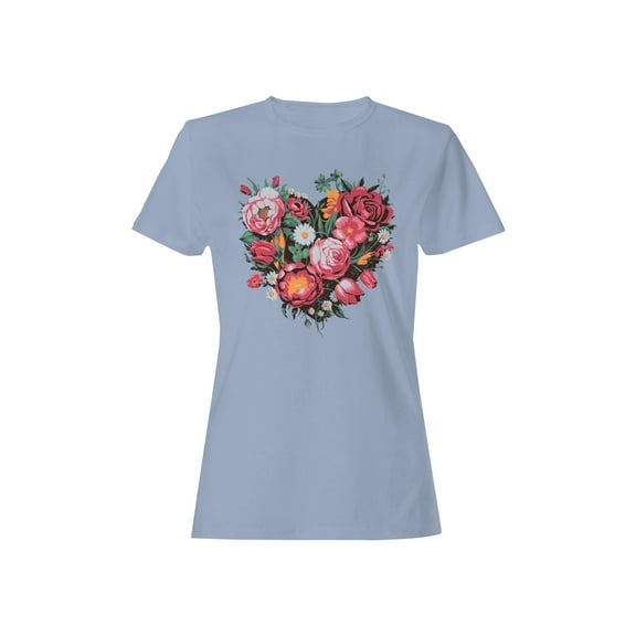 Floral Heart Wall Art Women's T-shirt