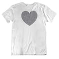 thumbnail image 1 of Floral Heart or Love Valentine T-Shirt for Wife, GF, Women & Girls (Distressed) White, 1 of 7