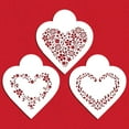 thumbnail image 1 of Floral Hearts Cookie Stencil Set C1055 by Designer Stencils, 1 of 1