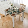 thumbnail image 1 of Floral Herbs Tablecloth Fitted Table Cover, Elastic Tablecloths Outdoor Indoor Stretch Cloth Tablecover for Dinner, Party, Shower, Watercolor Flower Leaves Herbs Blooms Botany, 1 of 7