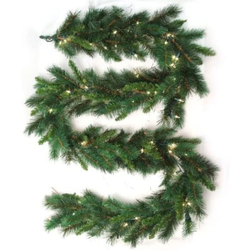Floral Home Christmas Garland 9 PreLit Artificial Pine Garland 12