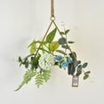 thumbnail image 1 of Floral Hoop Wreath Artificial Rose Flowers Metal Hoop Wreath with Eucalyptus Leaves Geometric Metal Ring Wreath Hanging Wall Hoop Garland for Wedding Nursery Wall Decor, 1 of 9