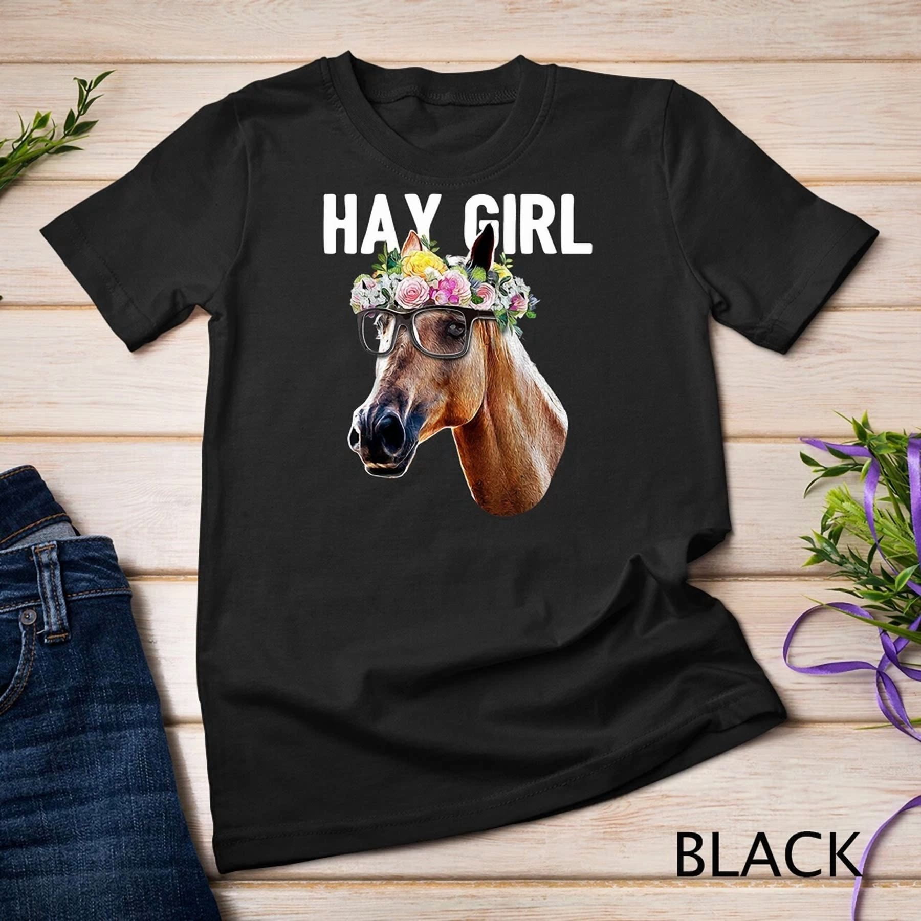 Floral Horse Horseback Riding Equestrian Farm Animal Graphic Tee Shirt,for men and women up to 5XL