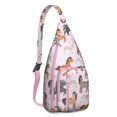 thumbnail image 1 of Floral Horse Print Crossbody Bag - Artistic Wild Horse Pattern Sling Pack (Water-Resistant & Tear-Resistant, Comfortable Strap), 1 of 4