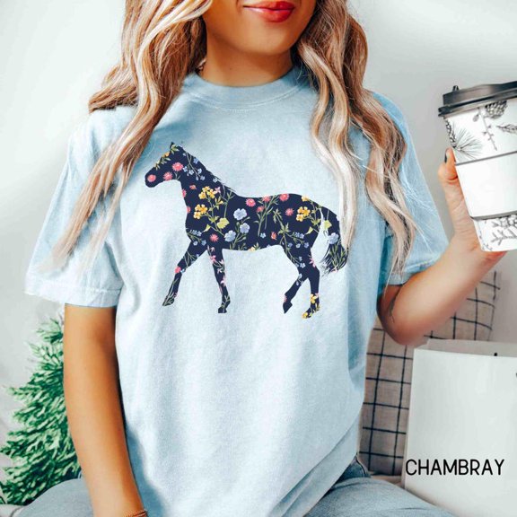 Floral Horse Shirt Horse Lover Gift Horse Trainer Gift Equestrian Shirt Horse Girl Shirt Cute Horse Gift Equestrian Gift Tack