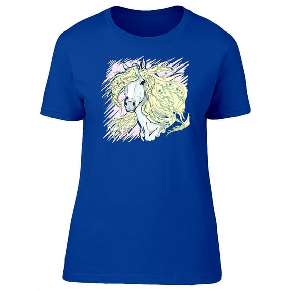 Floral Horse T-Shirt Women -Image by Shutterstock, Female Large