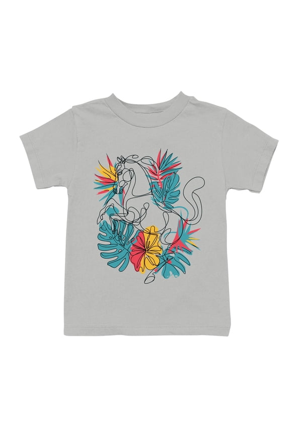 Floral Horse Wall Art Print Youth's T-shirt