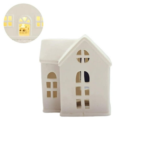 Floral House Tealight Holder Ceramic Meadow House Tea Light Candle Holder