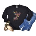 thumbnail image 1 of Floral Hummingbird Animal Lover Sweatshirt All Size S-5Xl, 1 of 5