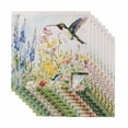 thumbnail image 1 of Floral Hummingbird Cloth Napkins, Spring Watercolor Flowers Washable and Reusable Dinner Napkins Set of 8, Table Napkin for Kitchen Party Birthday Wedding Hotel Housewarming 20"x20", 1 of 8
