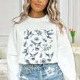 thumbnail image 1 of Floral Hummingbird Sweatshirt Elegant Vintage Bird Watching Apparel Nature Lover Boho Floral Bird Lover Sweater Birthday women mom Sweatshirt All Size S-5XL, 1 of 5