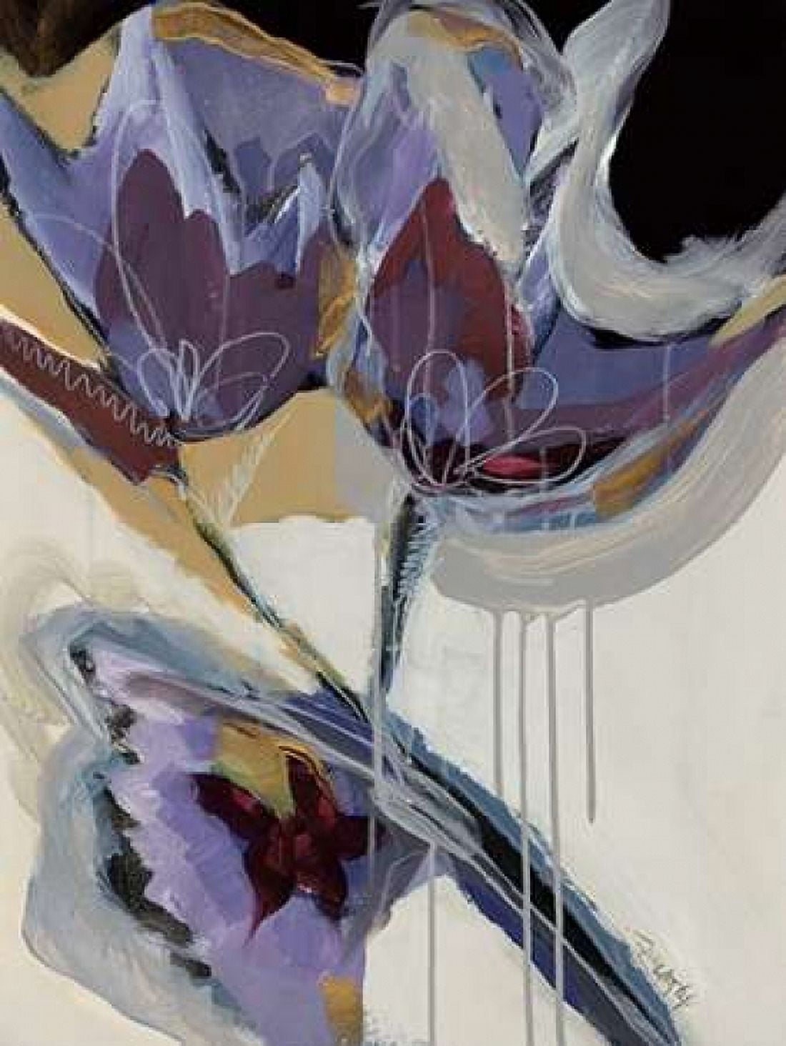 Floral Impressions I Canvas Art - Angela Maritz (18 x 24)