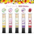 thumbnail image 1 of Floral Incense Sticks Variety Set 500 Pack Sampler 11" Sticks - 5 Bundles of 100 Sticks Per Bundle. Gardenia, Japanese Cherry Blossom, Jasmine, Lavender, Red Rose., 1 of 20