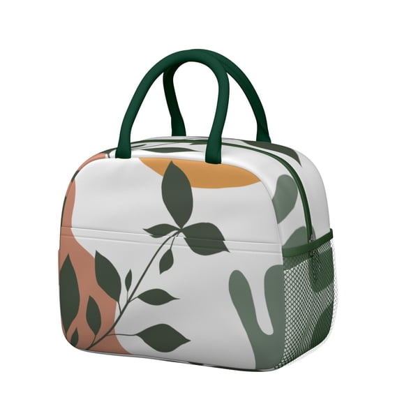 Floral Insulated Lunch Box - Hippie Style Waterproof Lunch Bag, Leakproof & Spacious (Tribal Patterns)