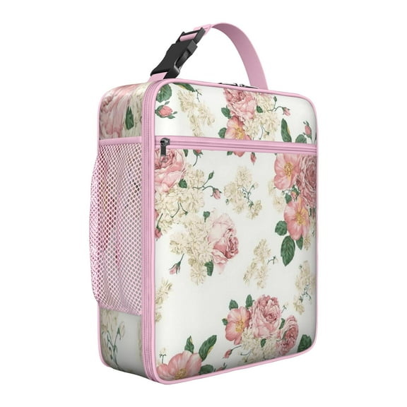 Floral Insulated Lunch Box Men Reusable Lunch Tote Bag Waterproof Lunch Tote Portable Bag Office Travel