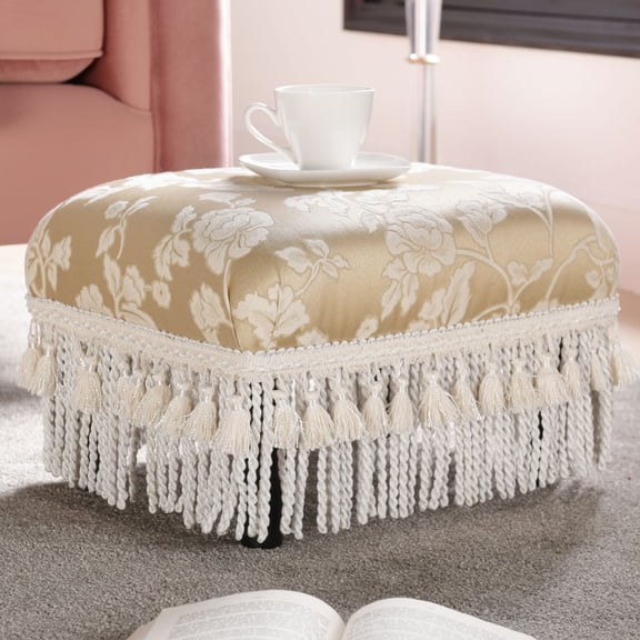 Floral Jacquard Pattern | Footrest for Sofa or Armchair | Durable and Attractive Design