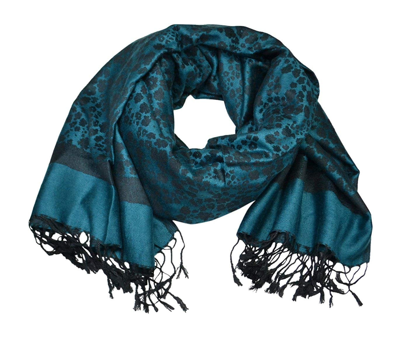 Floral Jacquard Scarf Womens Fashion Shawl Long Soft Accent Wrap