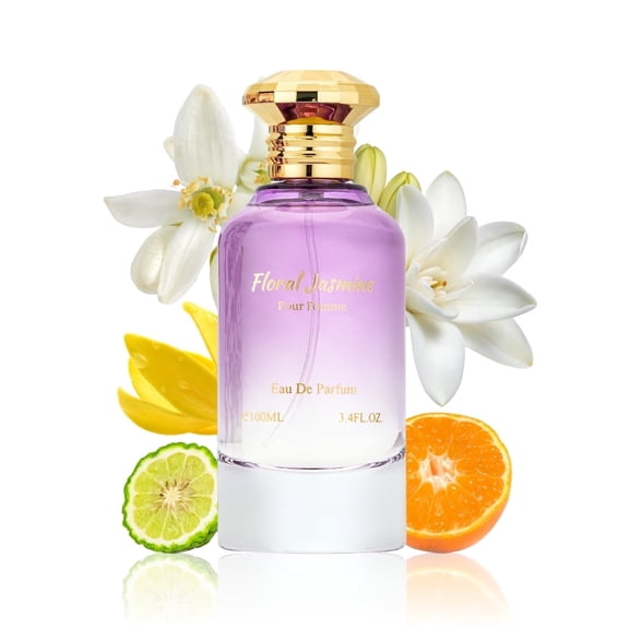 Jean Rish Floral Jasmine Perfume for Women Eau De Parfum, Long-Lasting Luxury Fragrance, Made In USA - Bergamot, Orange, Jasmine, Vanilla Scent - 100ml / 3.4 oz