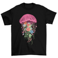 thumbnail image 1 of Floral Jellyfish Beautiful Ocean Wildlife T-Shirt Women Unisex, 1 of 2