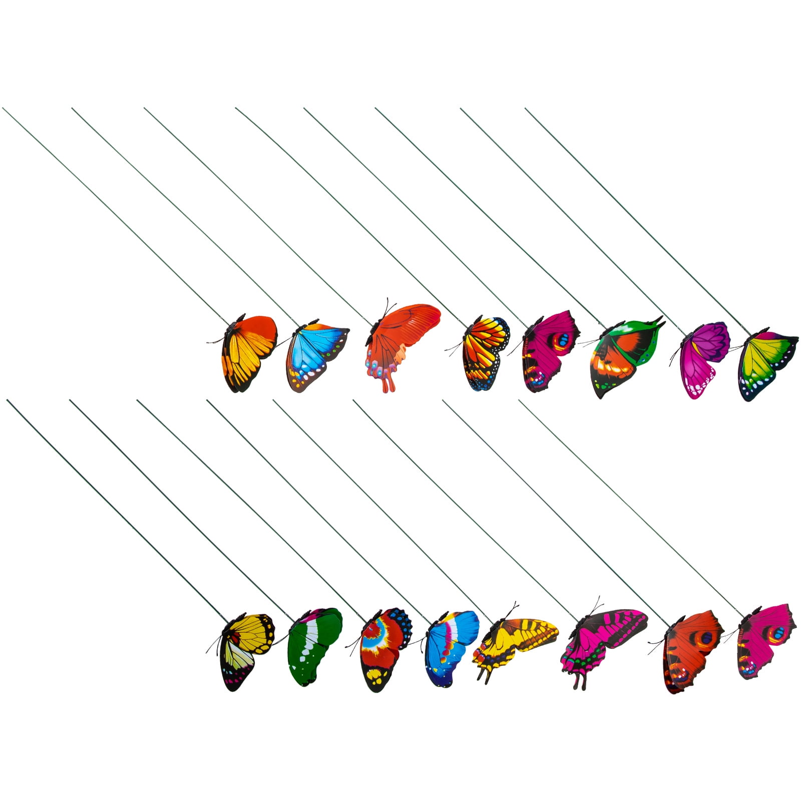 Floral Jewelry Artificial Butterfly Flowerpot Stakes Plants for