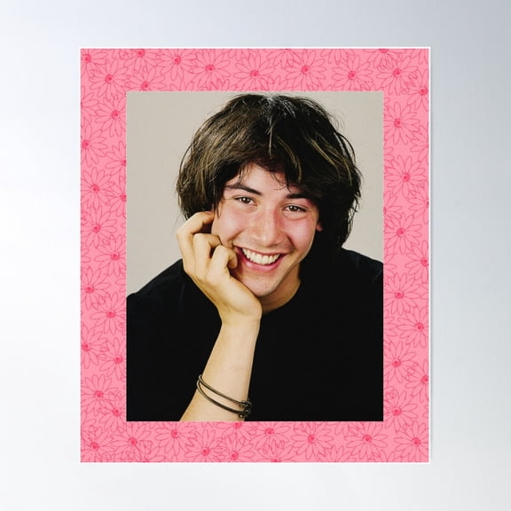 Floral Keanu Poster Wall Art, Modern Wall Decor For Living Room Bedroom, 16x24 UNFRAMED
