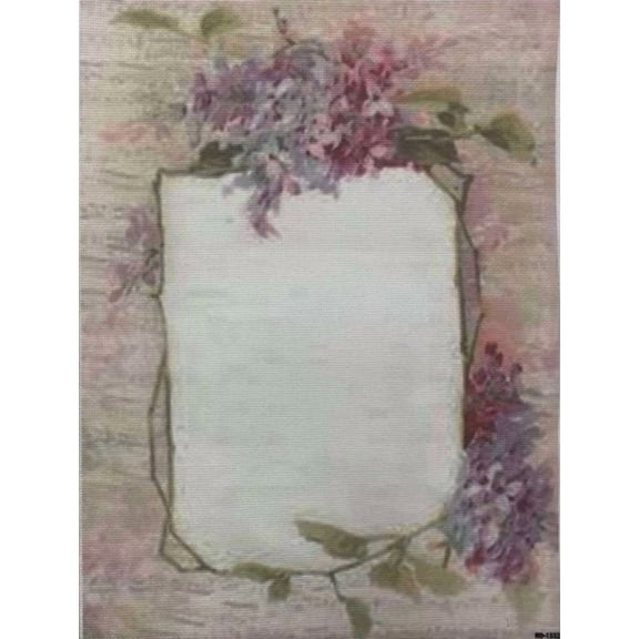 Wizardi Canvas Aida for Embroidery with an Applied Background - Floral Keepsake KF-1332A Alisena