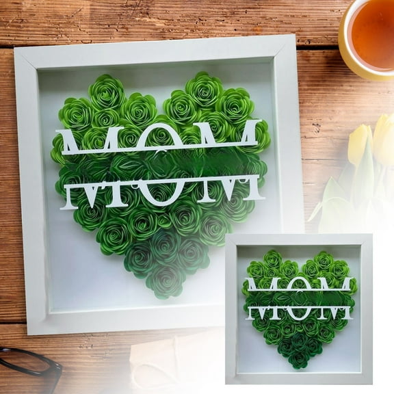 Floral Keepsake Heart Frame Custom Memorial Birthday for Mom from Daughter Son Family Display