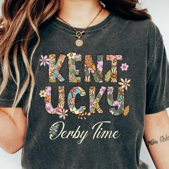 Floral Kentucky Derby Time T Shirt, Kentucky Derby Lover Shirt, Kentucky Derby Tee, Kentucky Derby Vibes Shirt, Talk Derby To Me Shirt Unisex S-5XL Hot Trending Shirt, Vintage Birthday Gift