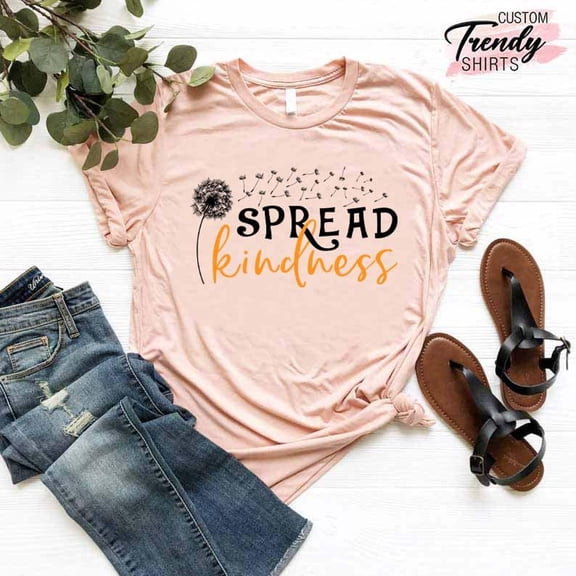 Floral Kindness T-Shirt, Spread Kindness Shirt, Teacher Shirt, Dandelion Kindness Tee, Kindness Shirt, Kind Human Shirt, Wildflower Kindness TSHIRT All Size S-5XL