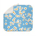 thumbnail image 1 of Floral Kitchen Dish Drainer Pad with Daisy Pattern Microfiber Drying Mat Absorbent Foldable Rack Pad for Counter 16x18 Inch, 1 of 7