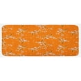 thumbnail image 1 of Floral Kitchen Mat, Blooming Cherry Tree Flowers on Branches Spring Season Nature Theme Pattern, Plush Decorative Kitchen Mat with Non Slip Backing, 47" X 19", Orange White Brown, by Ambesonne, 1 of 1