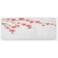 thumbnail image 1 of Floral Kitchen Mat, Cherry Blossom April Springtime Romantic Feminine Illustration Art Soft Colors, Plush Decorative Kitchen Mat with Non Slip Backing, 47" X 19", Pink Green, by Ambesonne, 1 of 1