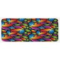 thumbnail image 1 of Floral Kitchen Mat, Colorful Flowers with Half Petals Pattern Rainbow Themed Design Vintage Inspiration, Plush Decorative Kitchen Mat with Non Slip Backing, 47" X 19", Multicolor, by Ambesonne, 1 of 1