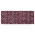 thumbnail image 1 of Floral Kitchen Mat, Hippie Style Flourishing Flowers with Abstract Colorful Circles Pattern, Plush Decorative Kitchen Mat with Non Slip Backing, 47" X 19", Chocolate Pink Purple, by Ambesonne, 1 of 1