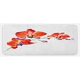 thumbnail image 1 of Floral Kitchen Mat, Orchid Flower Branch with Vivid Color Petals Blossom Botany Blooms Picture, Plush Decorative Kitchen Mat with Non Slip Backing, 47" X 19", Orange Violet White, by Ambesonne, 1 of 1