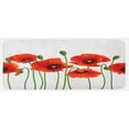 thumbnail image 1 of Floral Kitchen Mat, Poppies of Spring Season Pastoral Flowers Botany Bouquet Field Nature Theme Art, Plush Decorative Kitchen Mat with Non Slip Backing, 47" X 19", Red and Green, by Ambesonne, 1 of 1