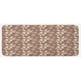 thumbnail image 1 of Floral Kitchen Mat, Shabby Form Blossoms over Abstract Pastel Striped Background, Plush Decorative Kitchen Mat with Non Slip Backing, 47" X 19", Warm Taupe Pale Pink, by Ambesonne, 1 of 1