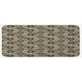 thumbnail image 1 of Floral Kitchen Mat, Victorian Damask Baroque Hexagon Rococo Interlocking Abstract Design, Plush Decorative Kitchen Mat with Non Slip Backing, 47" X 19", Pale Coffee Warm Taupe, by Ambesonne, 1 of 1