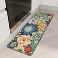 thumbnail image 1 of Floral Kitchen Rug Mat for Floor Boho Cushioned Anti-Fatigue Mat Non-Slip Standing Desk Waterproof Comfort Floor Mat for Sink, Office, Laundry, 15.7x47.2 Inch, 1 of 7