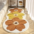 thumbnail image 1 of Floral Kitchen Rugs with Non-Slip Backing Flower Pattern Non Slip Washable Rugs Floor Mat Vintage Floral Rug Entryway Carpet for Living Room Bedroom Ultra Soft Floral Bathroom Rug Orange 15.7"x23.6", 1 of 9