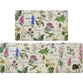 thumbnail image 1 of Floral Kitchen Rugs Set of 2 Kitchen Mats for Floor Anti Fatigue Mats for Kitchen Floor, Flower Plants Kitchen Rugs Non Slip Washable Standing Kitchen Decor Mat, 18'''' x 48'''' and 18'''' x 30'''', 1 of 6