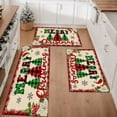 thumbnail image 1 of Floral Kitchen Rugs Sets of 3, Non Slip Kitchen Rugs and Mats Washable Farmhouse Kitchen Rugs Floral Kitchen Floor Mat Carpet Runner Rugs for Hallway Laundry Room, 1 of 12