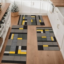 Floral Kitchen Rugs Sets of 3, Non Slip Kitchen Rugs and Mats Washable Farmhouse Kitchen Rugs Floral Kitchen Floor Mat Carpet Runner Rugs for Hallway Laundry Room