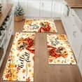 thumbnail image 1 of Floral Kitchen Rugs Sets of 3, Non Slip Kitchen Rugs and Mats Washable Farmhouse Kitchen Rugs Floral Kitchen Floor Mat Carpet Runner Rugs for Hallway Laundry Room, 1 of 12