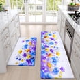 thumbnail image 1 of Floral Kitchen Rugs Watercolor Flower Kitchen Mats for Floor Anti Fatigue Colorful Floral Kitchen Rugs and Mats Waterproof Standing Mat for Home Sink, 18" x 30" + 18" x 48", 1 of 6